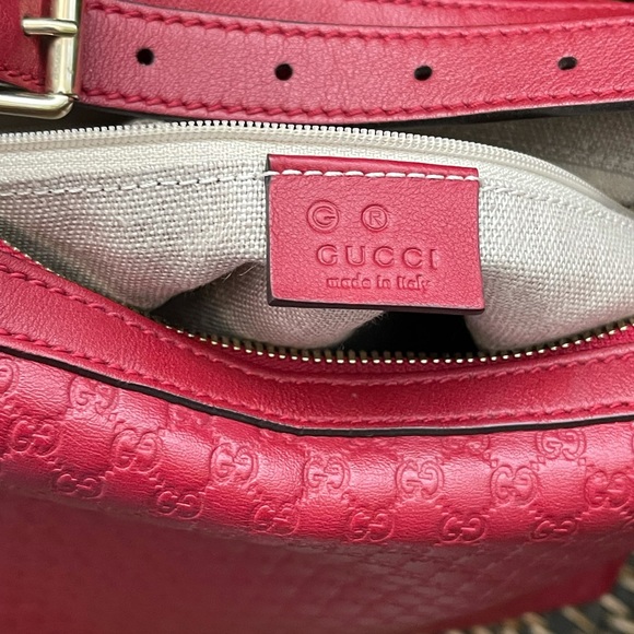 Gucci pre owned Microguccissima dark red  hobo - Picture 10 of 14